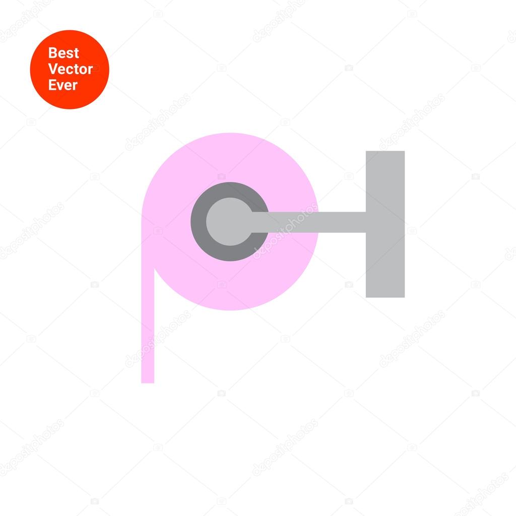Icon of pink toilet paper roll on holder