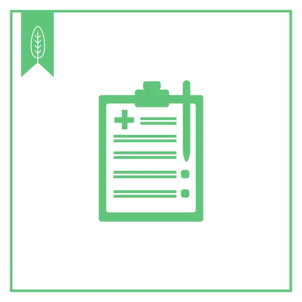 Pictogram medisch rapport — Stockvector