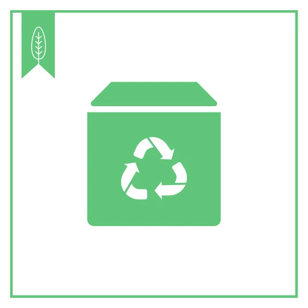 Recycling box icon — Stock Vector