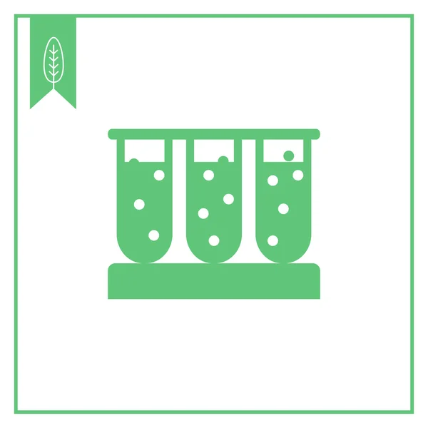 Reageerbuisjes pictogram — Stockvector