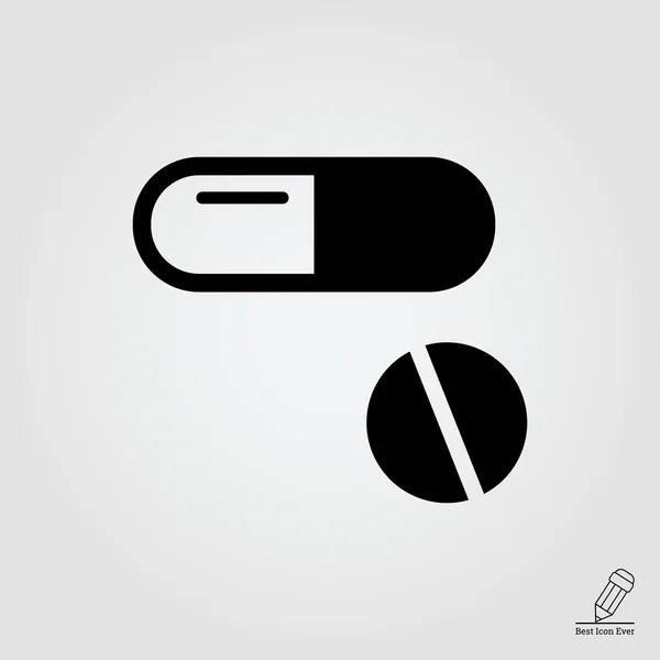 Kapsel und Pille — Stockvektor