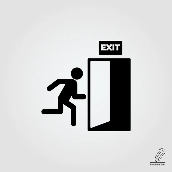Emergency exit sign — Stock Vector