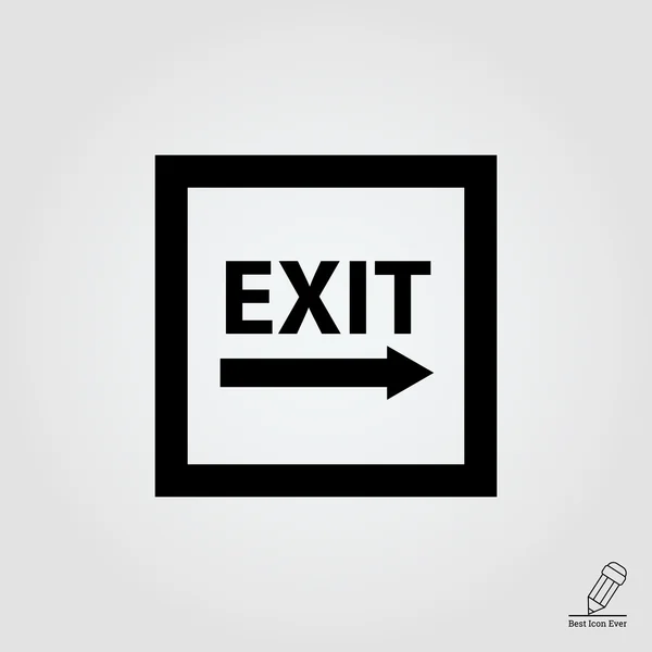 Exit to the right sign — Stock Vector