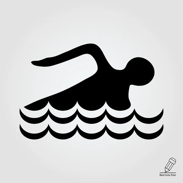 Ícone de natação — Vetor de Stock