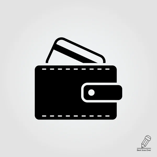 Cartera con tarjeta de crédito — Vector de stock