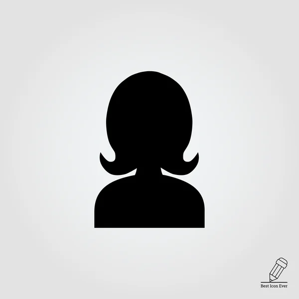 Womans head silhouette — Stock Vector