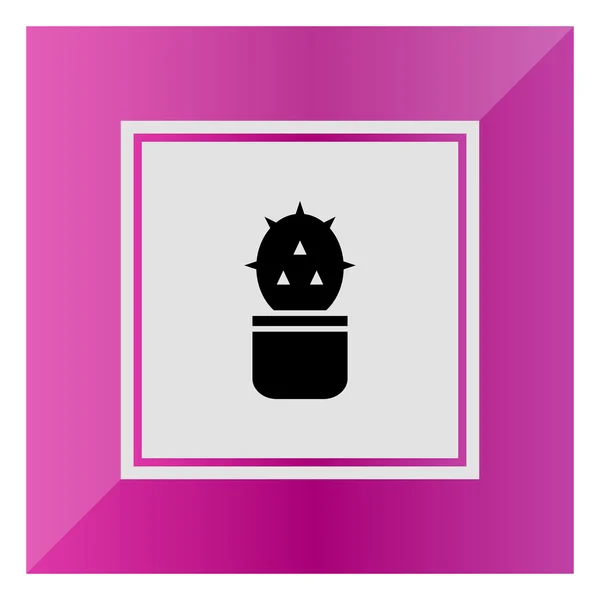 Cactus en maceta — Vector de stock