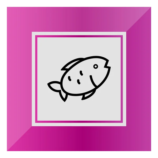 Icône de poisson — Image vectorielle