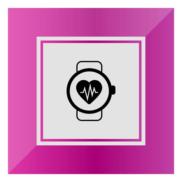 Heart Rate Monitor Watch — Stockvector