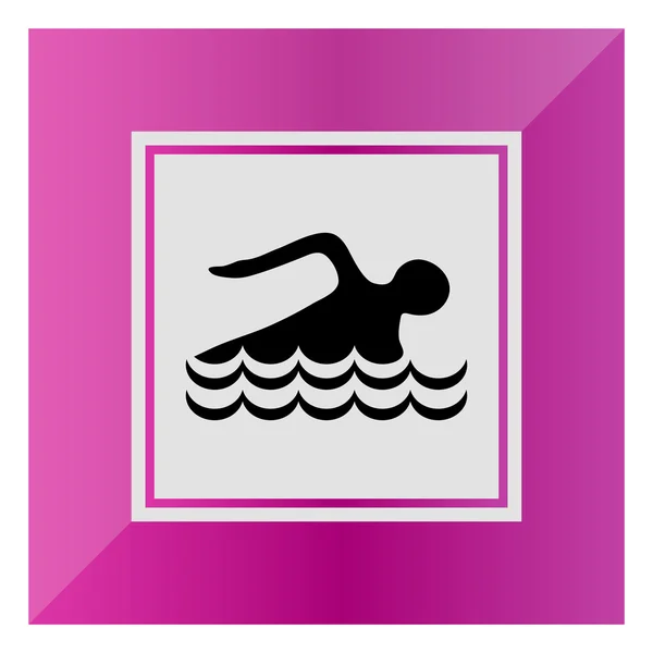 Icono de natación — Archivo Imágenes Vectoriales