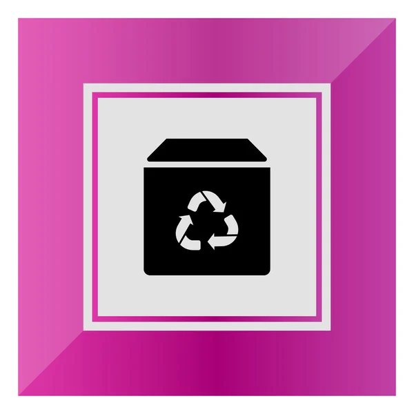 Recycling box icon — Stock Vector