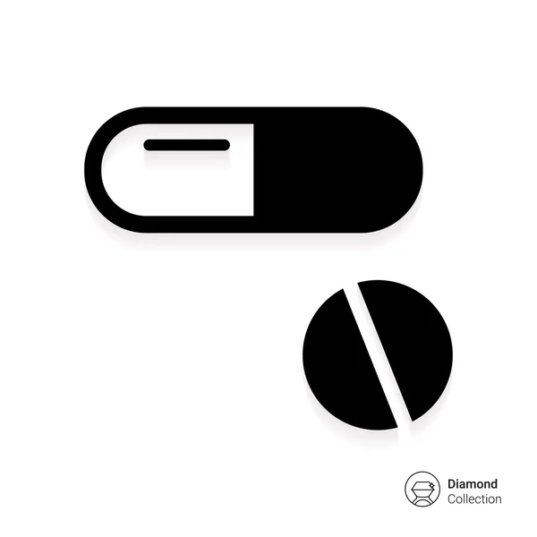 Kapsel und Pille — Stockvektor