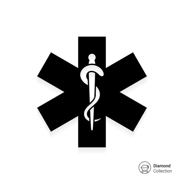 Medische noodgevallen symbool — Stockvector