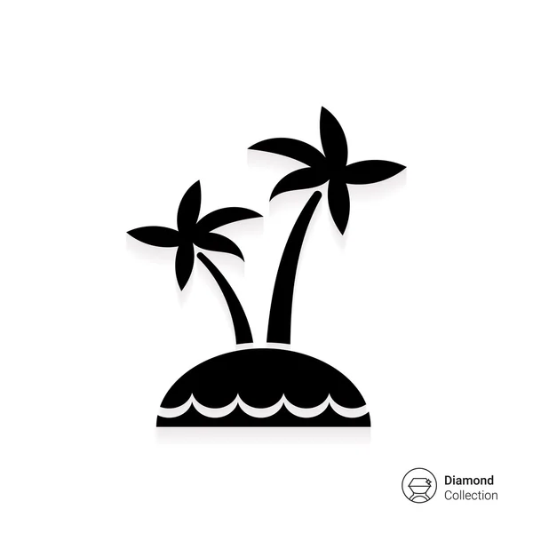 Isla tropical — Vector de stock