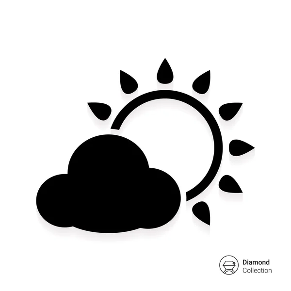 Sun with cloud — Stock Vector