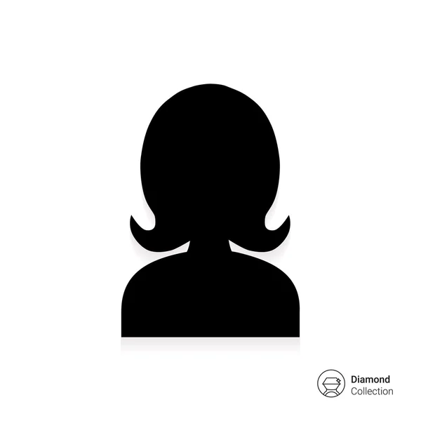 Womans head silhouette — Stock Vector