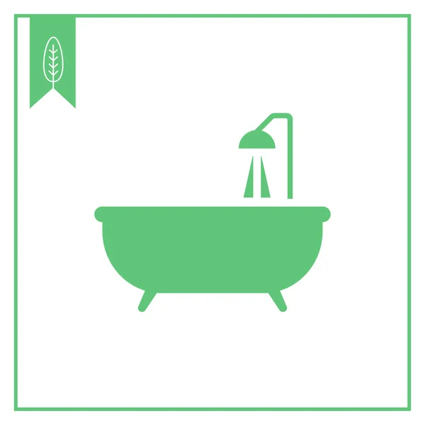 Fürdőszoba-ikon — Stock Vector