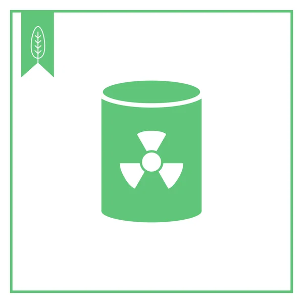Nuclear waste barrel — Stock Vector
