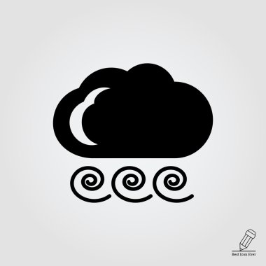 Bulutlu kuvvetli rüzgar ile