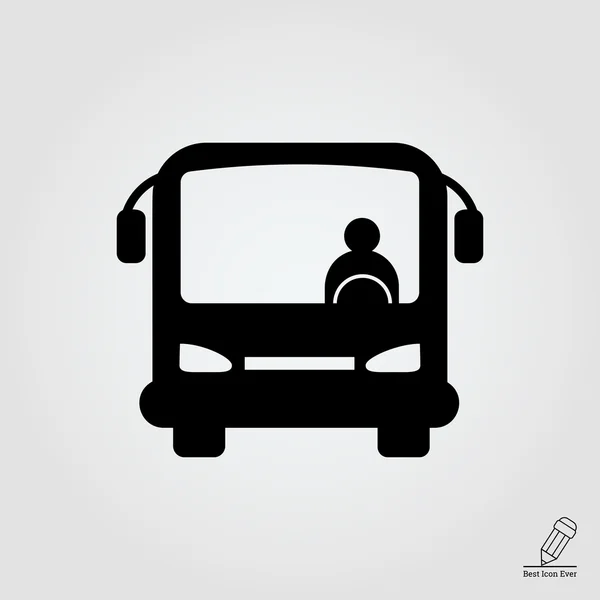 Bus con conductor de autobús — Vector de stock