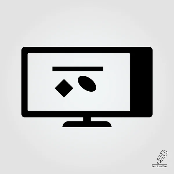 Computer monitor — Stock Vector