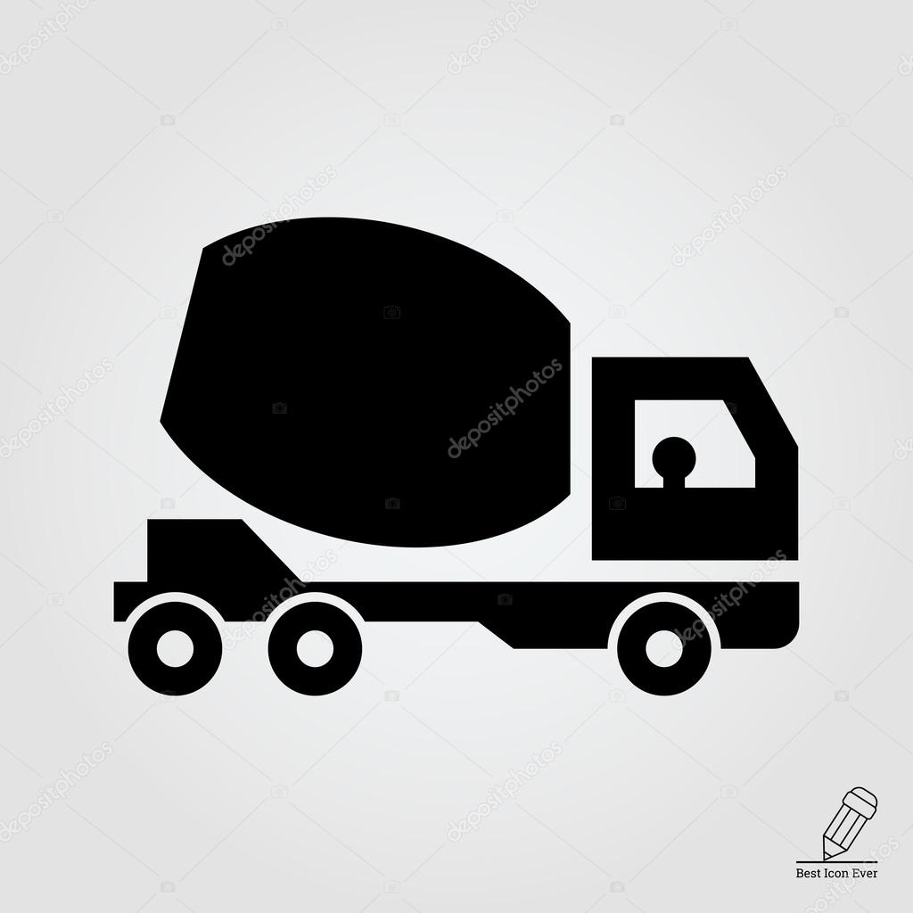 Icon of concrete mixer truck