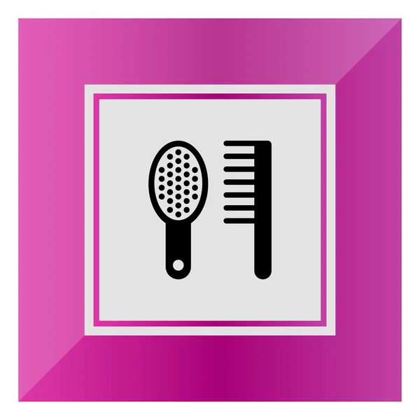 Escova de cabelo e pente — Vetor de Stock