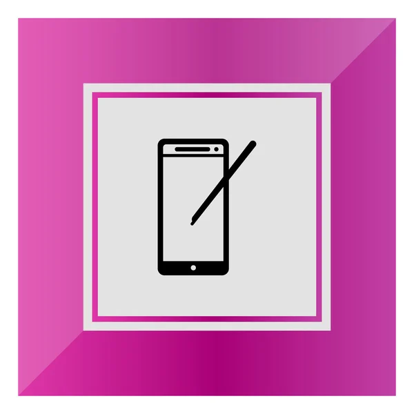 Smartphone met stylus — Stockvector