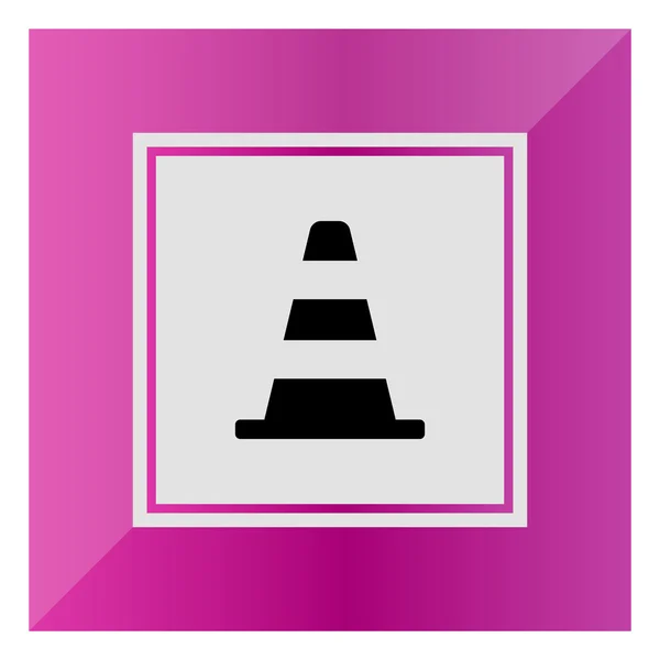 Verkehrskegelsymbol — Stockvektor