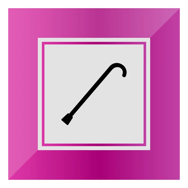 Walking cane-pictogram — Stockvector