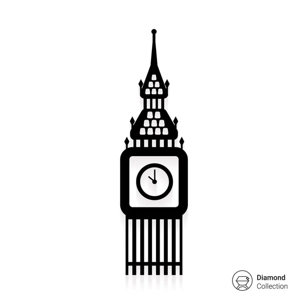 Big Ben icono — Archivo Imágenes Vectoriales