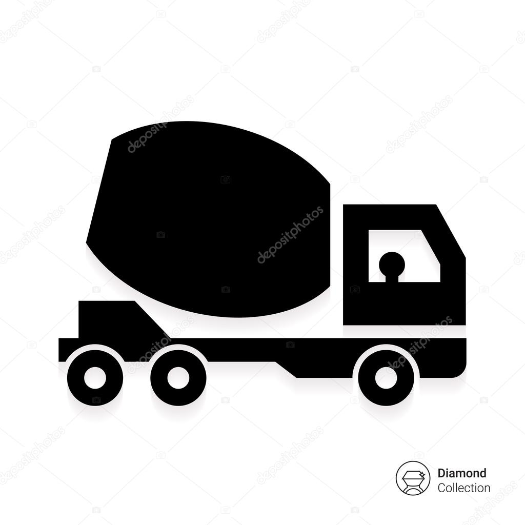 Icon of concrete mixer truck