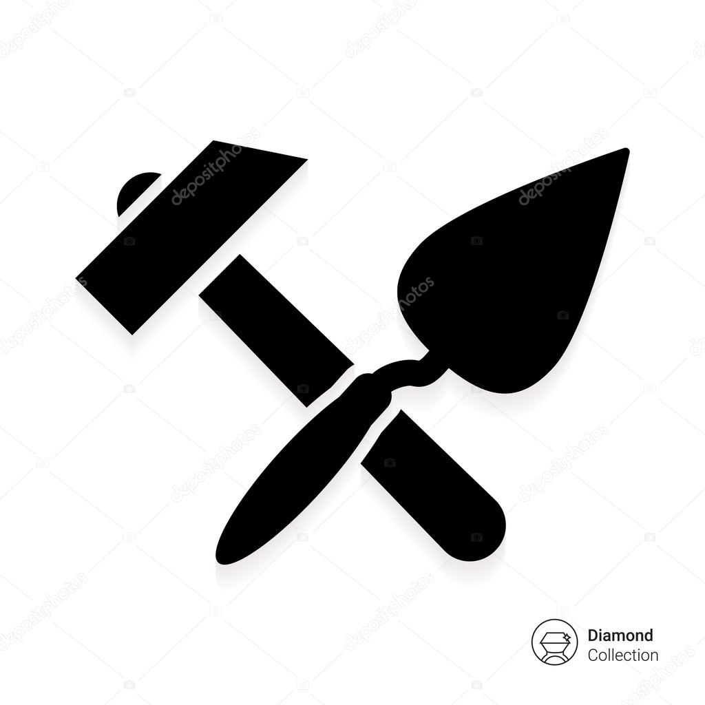 Hammer and trowel Stock Vector Image by ©RedineVector 85590992