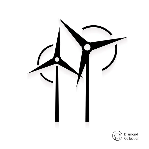 Wind turbines — Stock Vector