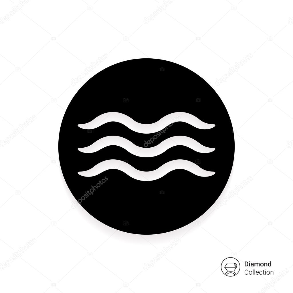 Icon of swimming pool sign in circle