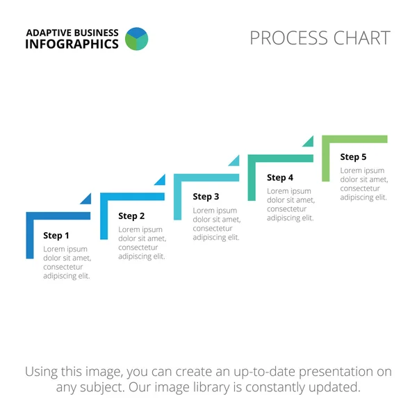 Grafiek processjabloon 4 — Stockvector