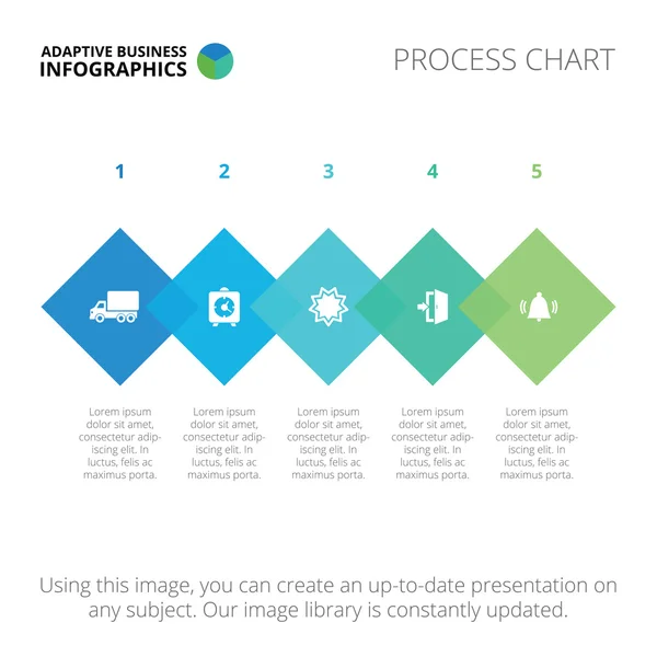 Plantilla gráfico de proceso 3 — Vector de stock