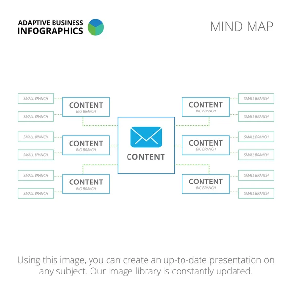 Plantilla de mapa mental 2 — Archivo Imágenes Vectoriales