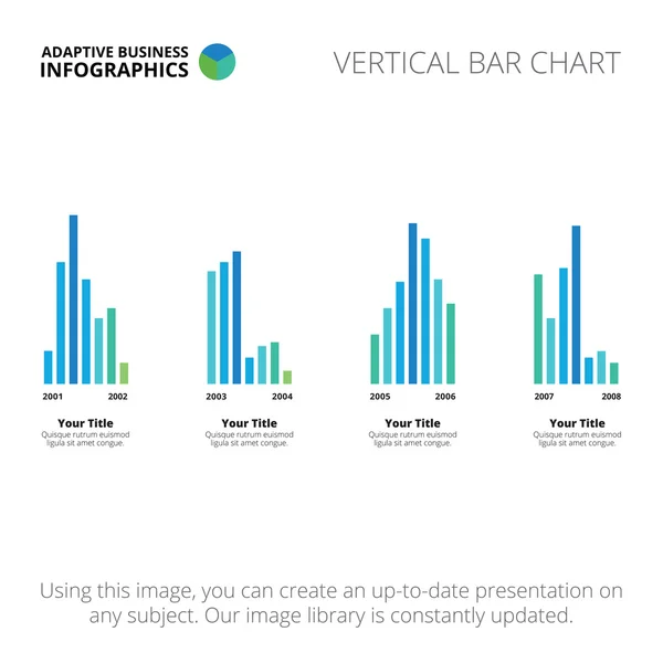 Plantilla de gráfico de barras vertical 1 — Archivo Imágenes Vectoriales
