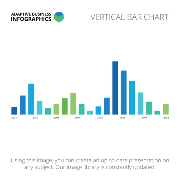 Modelo de gráfico de barras vertical 3 —  Vetores de Stock