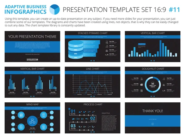 Presentation template set 11 — Stock Vector
