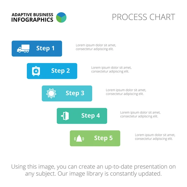 Grafiek processjabloon 8 — Stockvector