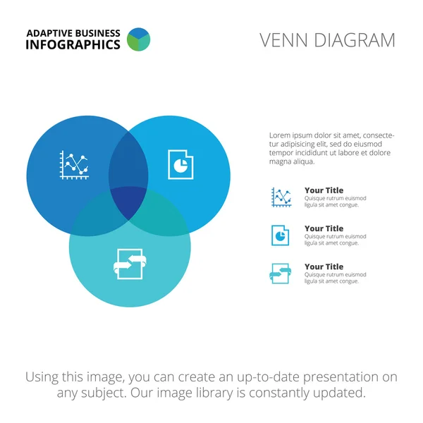 Šablona Vennův diagram Royalty Free Stock Vektory