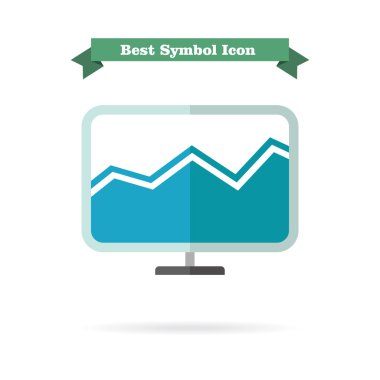 Bilgisayar monitörü ile çubuk grafik