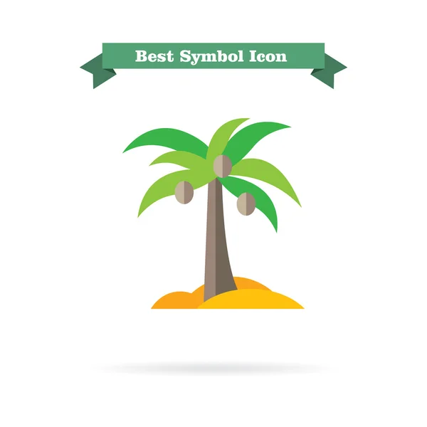 Coconut palm pictogram — Stockvector