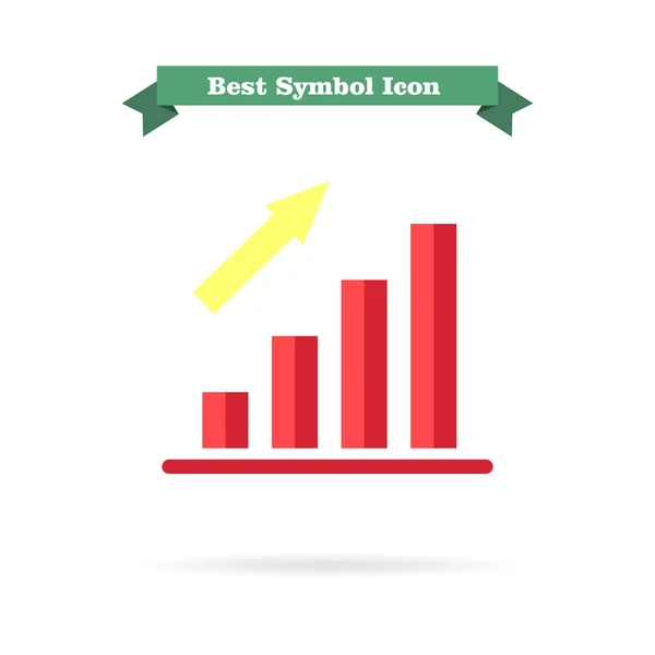 Gráfico de barras en crecimiento — Archivo Imágenes Vectoriales