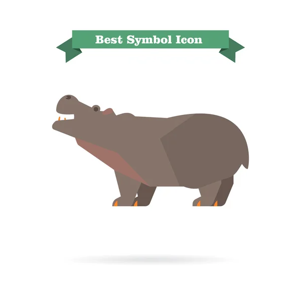 Ícone do hipopótamo —  Vetores de Stock