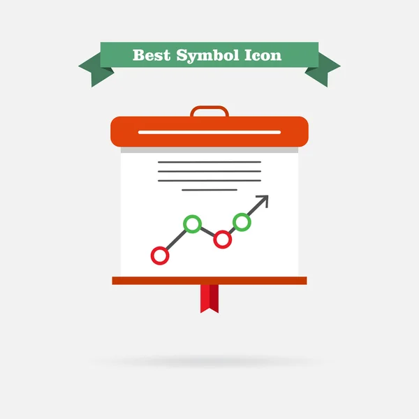 Pantalla de proyección con gráfico — Archivo Imágenes Vectoriales