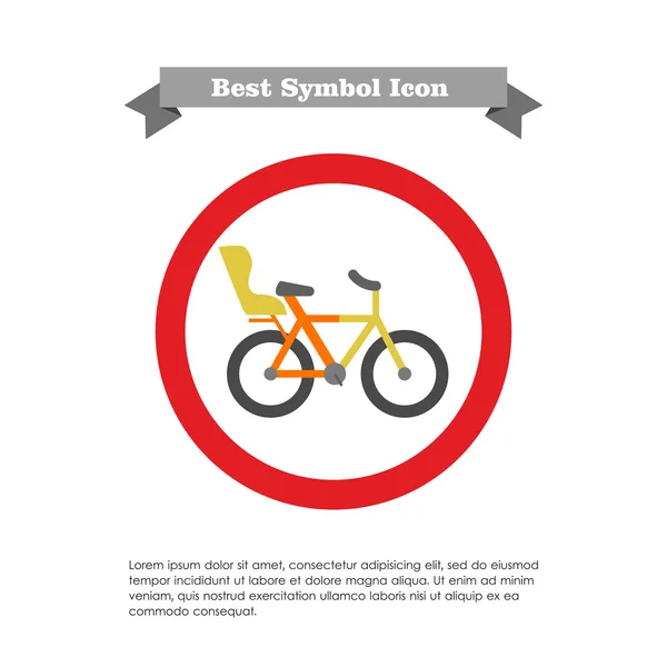 Bicicletta con seggiolino — Vettoriale Stock