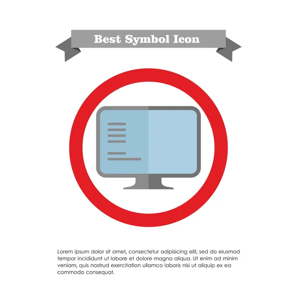 Monitor de computador — Vetor de Stock